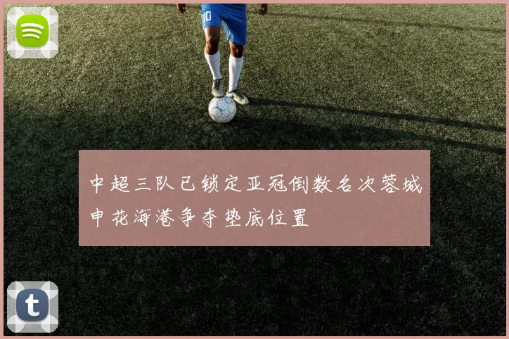 中超三队已锁定亚冠倒数名次蓉城申花海港争夺垫底位置